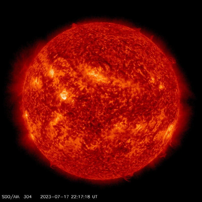 A large solar flare captured by GOES, the kind of event that drives the space weather disruptions affecting spacecraft operations worldwide.